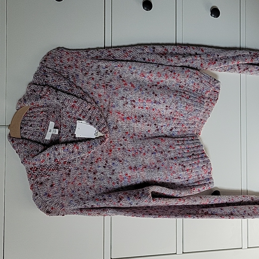 BP multicolored cowl neck sweater